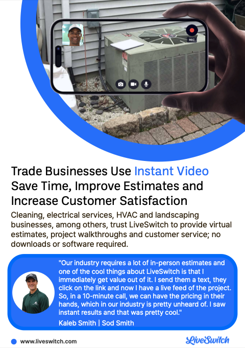 Trade Businesses Using LiveSwitch
