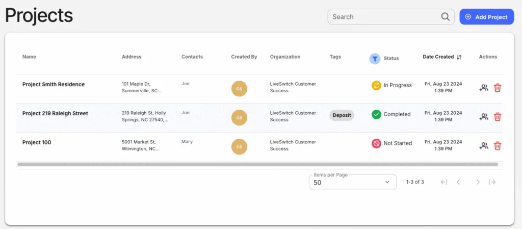 LiveSwitch Contact Introduces “Projects” and Enhances Sharing