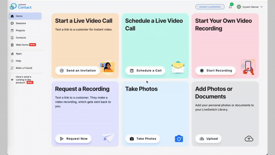 Demo of LiveSwitch's Scheduling feature